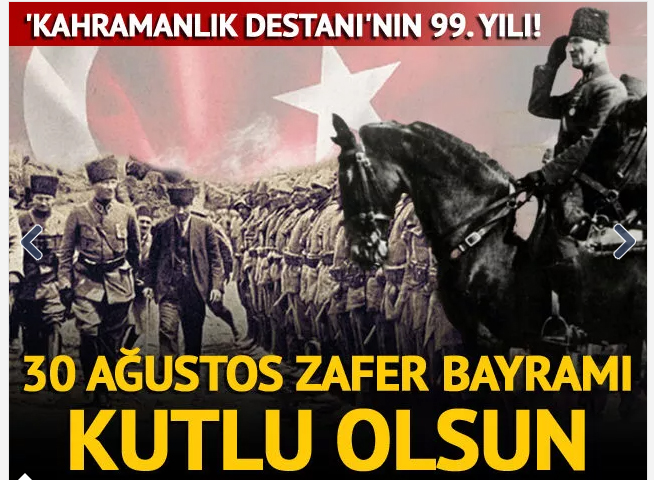 30 Austos Zafer Bayram kutlu olsun