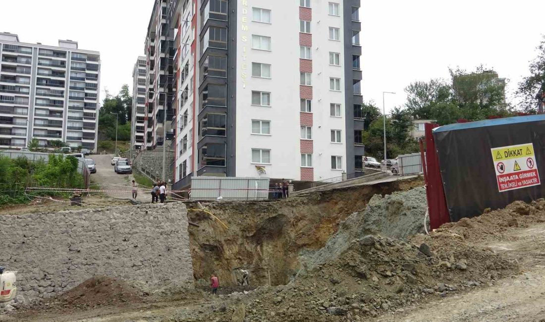 Giresun Belediyesi tarafından imara açılan yeşil alan site sakinlerini tehlikeye