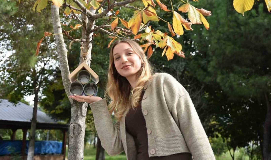 Üniversiteli öğrencilerinden geri dönüşümden çevreci proje